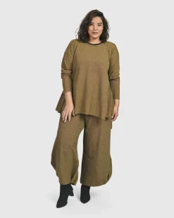 Women Alembika Tops & Tunics<Essential Flared Top, Honey