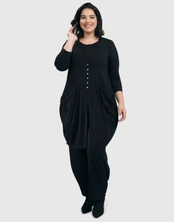 Women Alembika Plus<Essential Flow Pants, Black