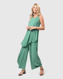 Women Alembika Plus<Essential Go-To Cupro Punto Pants, Seafoam