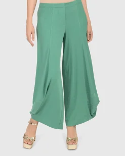 Women Alembika Pants & Skirts<Essential Go-To Cupro Punto Pants, Seafoam