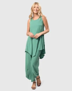 Women Alembika Pants & Skirts<Essential Go-To Cupro Punto Pants, Seafoam