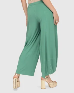 Women Alembika Pants & Skirts<Essential Go-To Cupro Punto Pants, Seafoam
