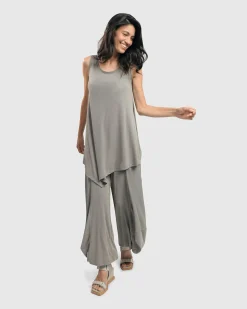 Women Alembika Pants & Skirts<Essential Go-To Punto Pants, Fog