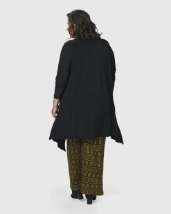 Women Alembika Plus<Essential Hi-Lo Button Down Top, Black