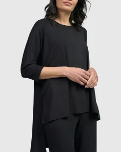 Women Alembika Tops & Tunics<Essential Hi-Lo Top, Black