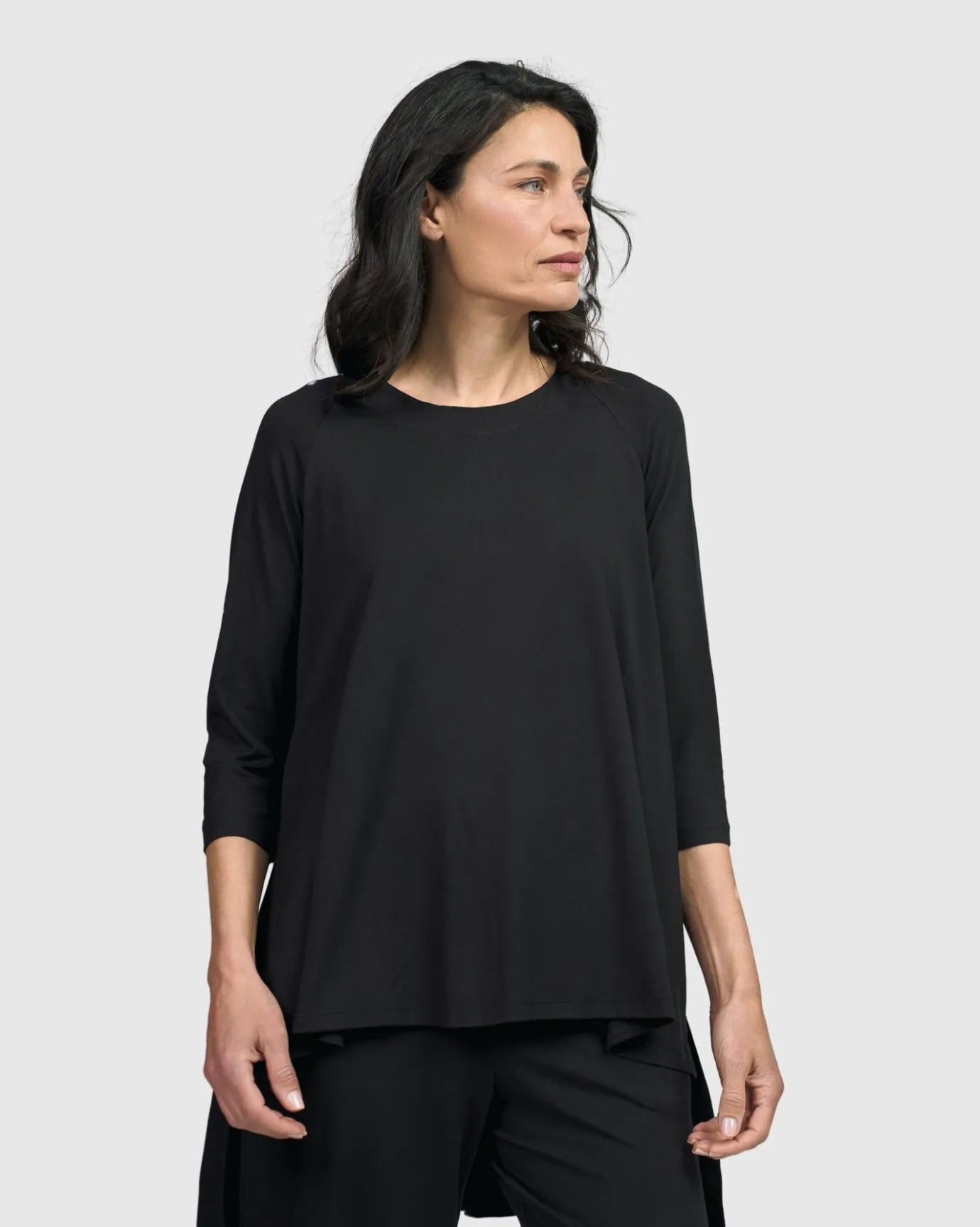 Women Alembika Tops & Tunics<Essential Hi-Lo Top, Black