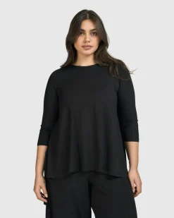 Women Alembika Tops & Tunics<Essential Hi-Lo Top, Black