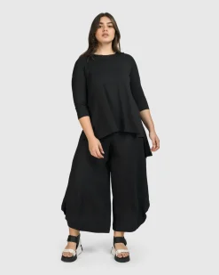 Women Alembika Tops & Tunics<Essential Hi-Lo Top, Black