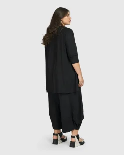 Women Alembika Tops & Tunics<Essential Hi-Lo Top, Black