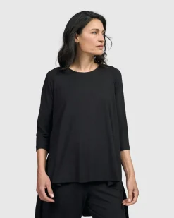 Women Alembika Plus<Essential Hi-Lo Top, Black