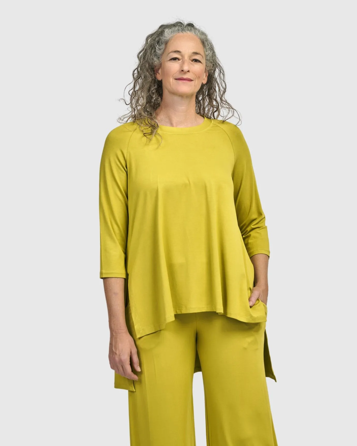 Women Alembika Tops & Tunics<Essential Hi-Lo Top, Lime