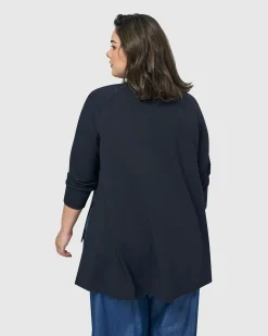 Women Alembika Plus<Essential Hi-Lo Top, Navy