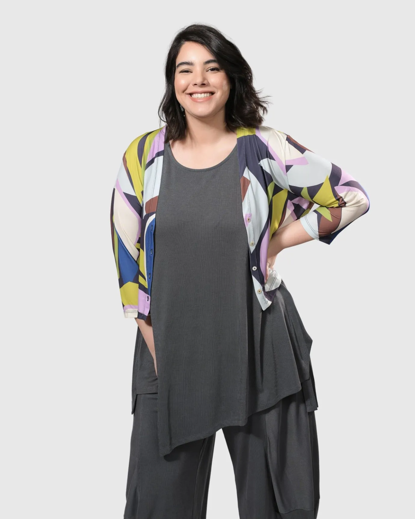 Women Alembika Tops & Tunics<Essential Joy Sleeveless Tunic Top, Grey
