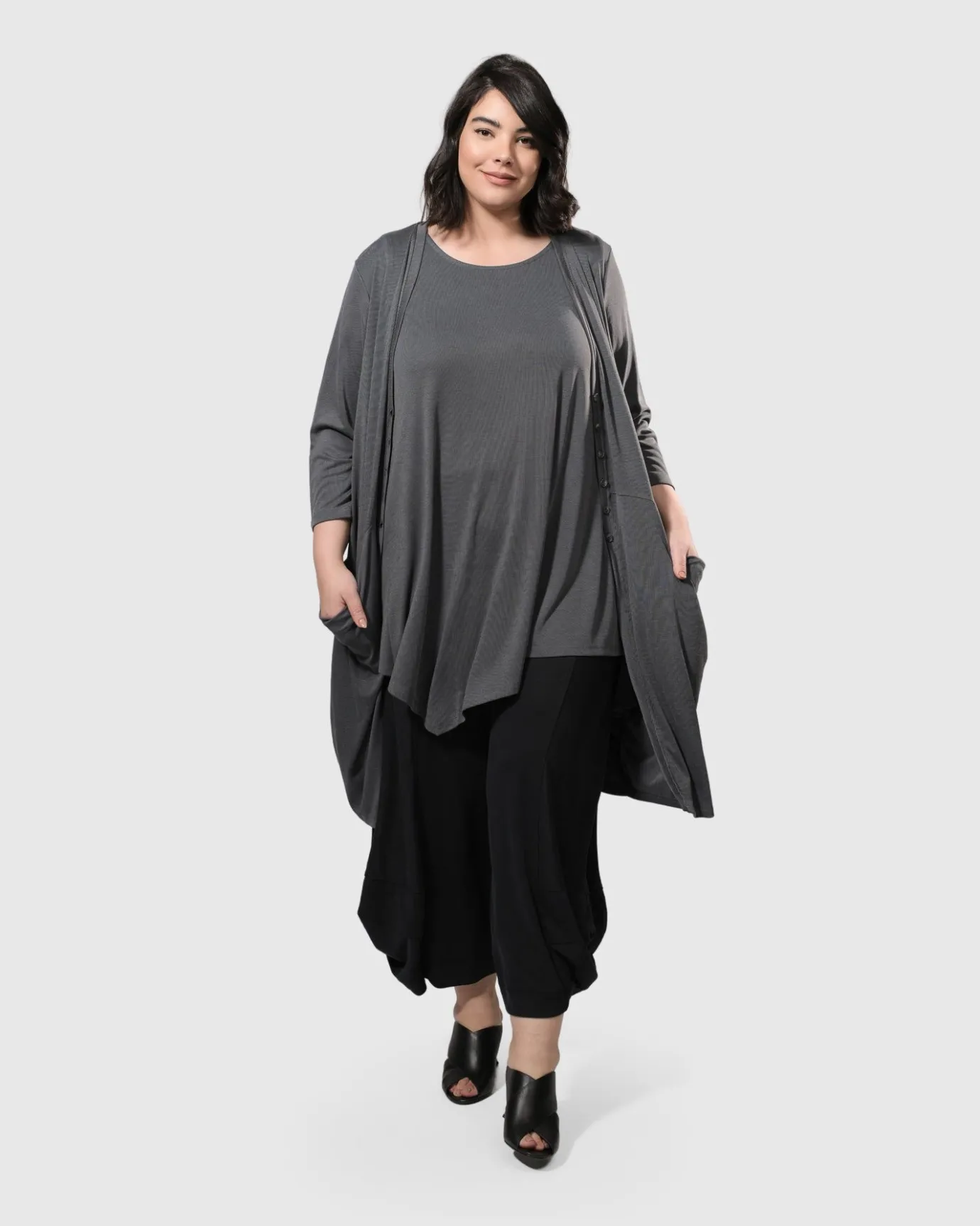 Women Alembika Tops & Tunics<Essential Joy Sleeveless Tunic Top, Grey