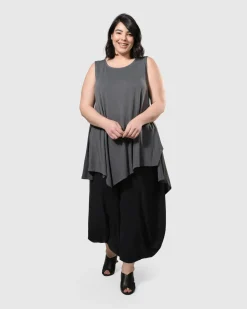 Women Alembika Tops & Tunics<Essential Joy Sleeveless Tunic Top, Grey