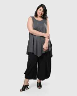 Women Alembika Tops & Tunics<Essential Joy Sleeveless Tunic Top, Grey