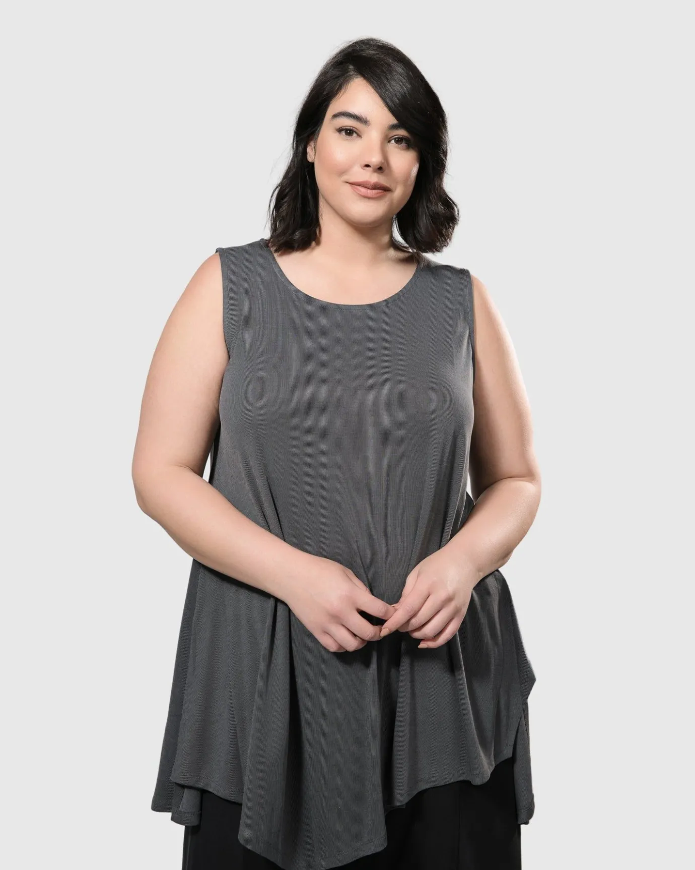 Women Alembika Tops & Tunics<Essential Joy Sleeveless Tunic Top, Grey