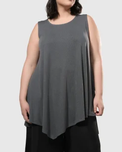 Women Alembika Tops & Tunics<Essential Joy Sleeveless Tunic Top, Grey