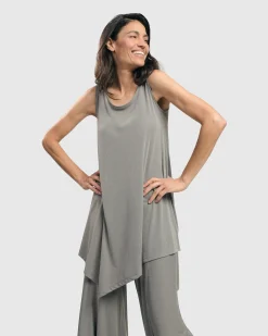 Women Alembika Tops & Tunics<Essential Joy Sleeveless Tunic Top, Fog