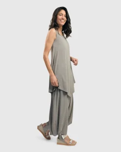 Women Alembika Tops & Tunics<Essential Joy Sleeveless Tunic Top, Fog