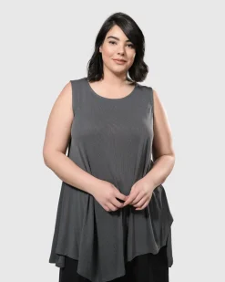 Women Alembika Plus<Essential Joy Sleeveless Tunic Top, Grey