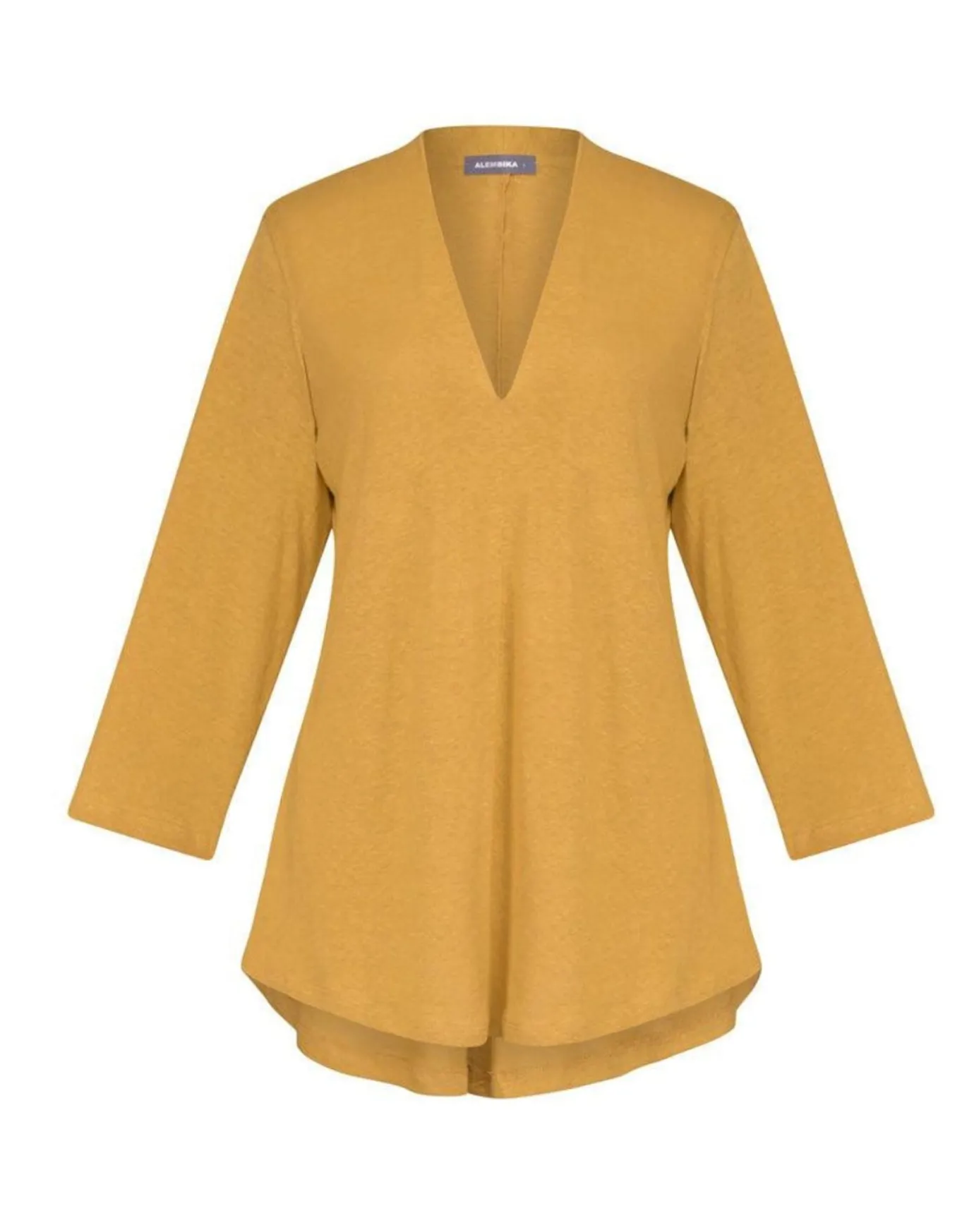 Women Alembika Tops & Tunics<Essential Linen V-Neck Top, Yellow