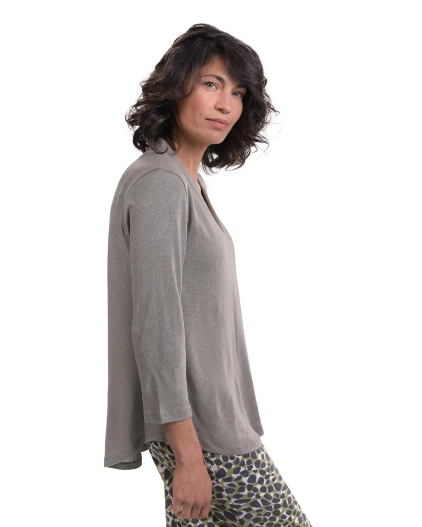 Women Alembika Tops & Tunics<Essential Linen V-Neck Top, Sage