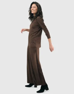 Women Alembika Tops & Tunics<Essential Mockneck Top, Coffee