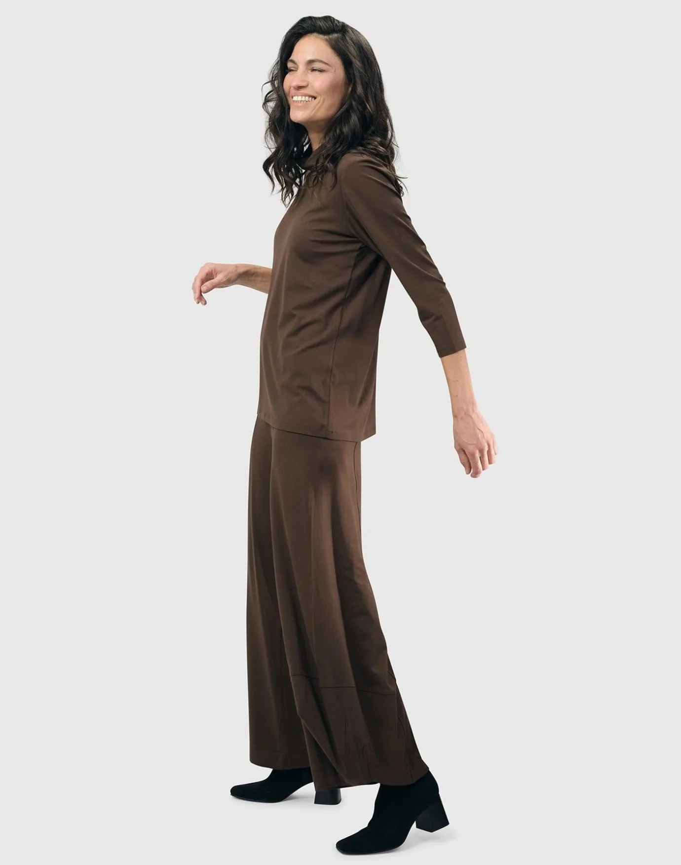 Women Alembika Tops & Tunics<Essential Mockneck Top, Coffee