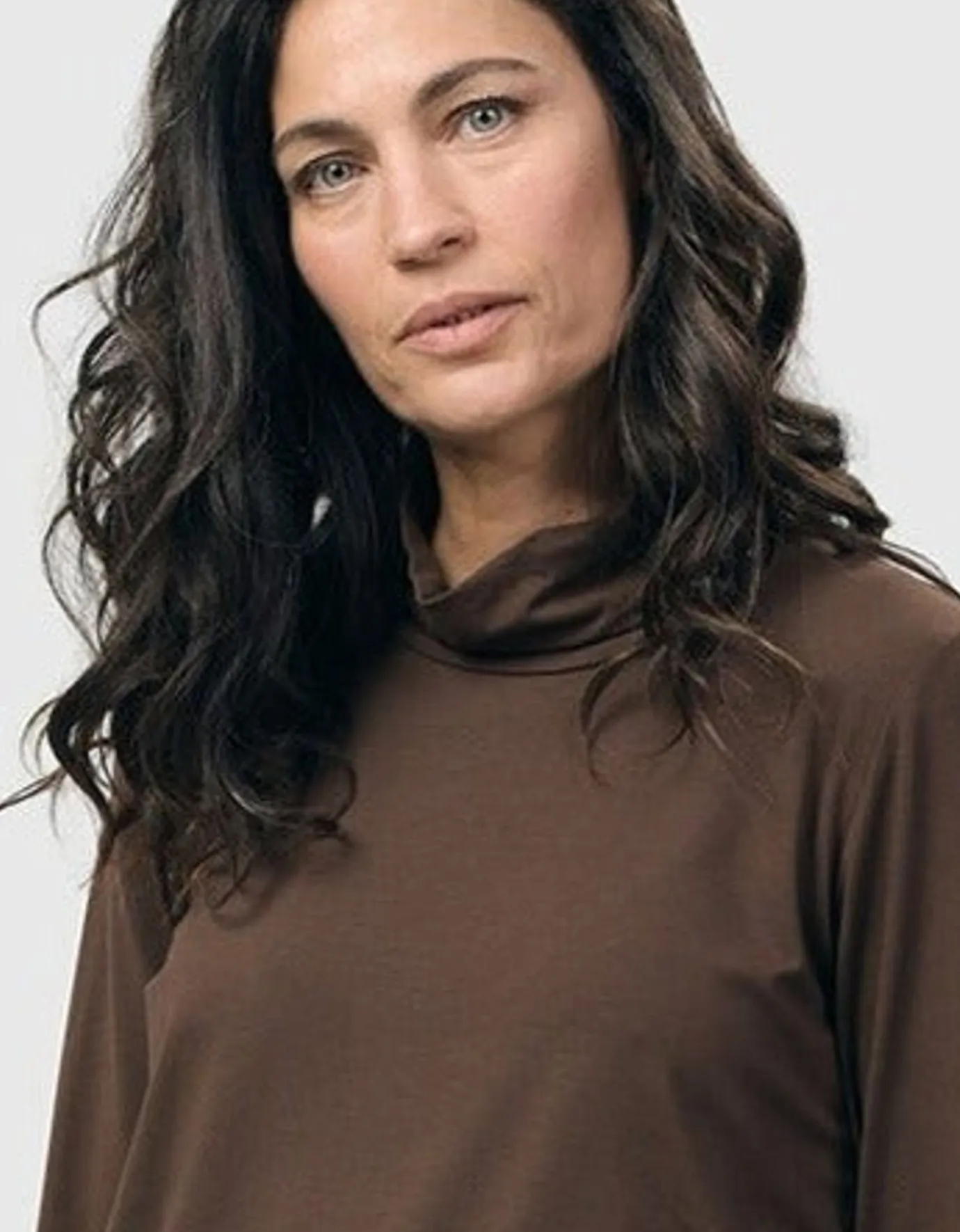 Women Alembika Tops & Tunics<Essential Mockneck Top, Coffee