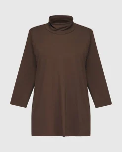 Women Alembika Tops & Tunics<Essential Mockneck Top, Coffee