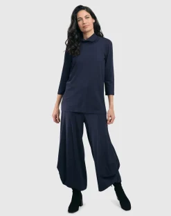 Women Alembika Tops & Tunics<Essential Mockneck Top, Navy