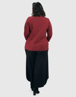 Women Alembika Tops & Tunics<Essential Mockneck Top, Plum