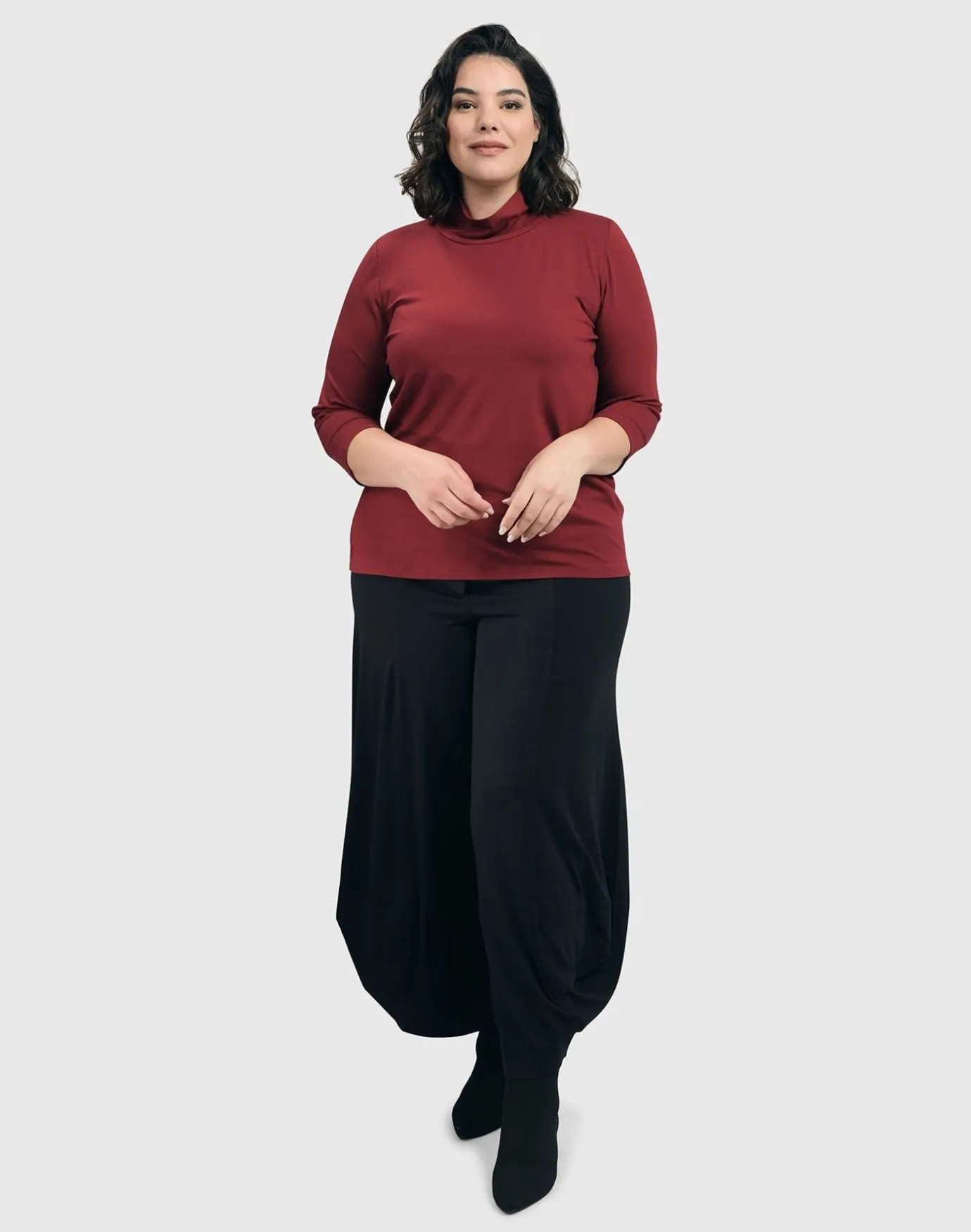Women Alembika Tops & Tunics<Essential Mockneck Top, Plum