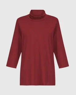 Women Alembika Tops & Tunics<Essential Mockneck Top, Plum