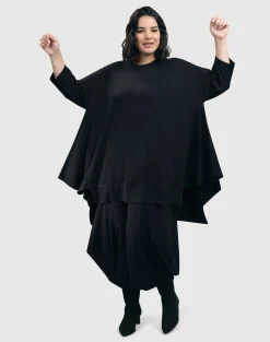 Women Alembika Tops & Tunics<Essential Oversized Trapeze Top, Black