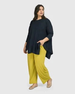 Women Alembika Plus<Essential Oversized Trapeze Top, Ocean