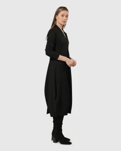 Women Alembika Dresses<Essential Pockets Cocoon Dress, Black