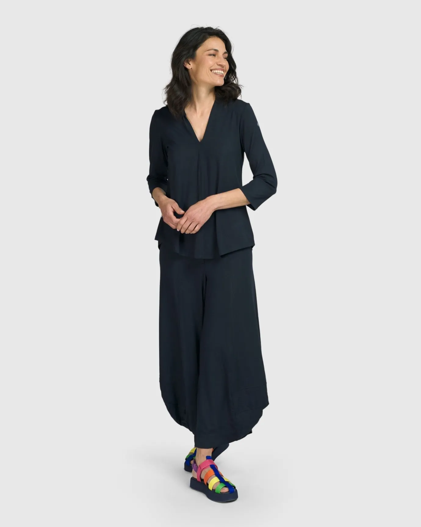 Women Alembika Plus<Essential Punto Pants, Ocean