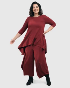 Women Alembika Plus<Essential Punto Pants, Plum