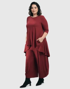 Women Alembika Plus<Essential Punto Pants, Plum