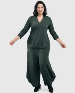 Women Alembika Pants & Skirts<Essential Punto Pants, Tall, Green