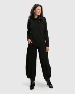 Women Alembika Plus<Essential Punto Pockets Pants, Black