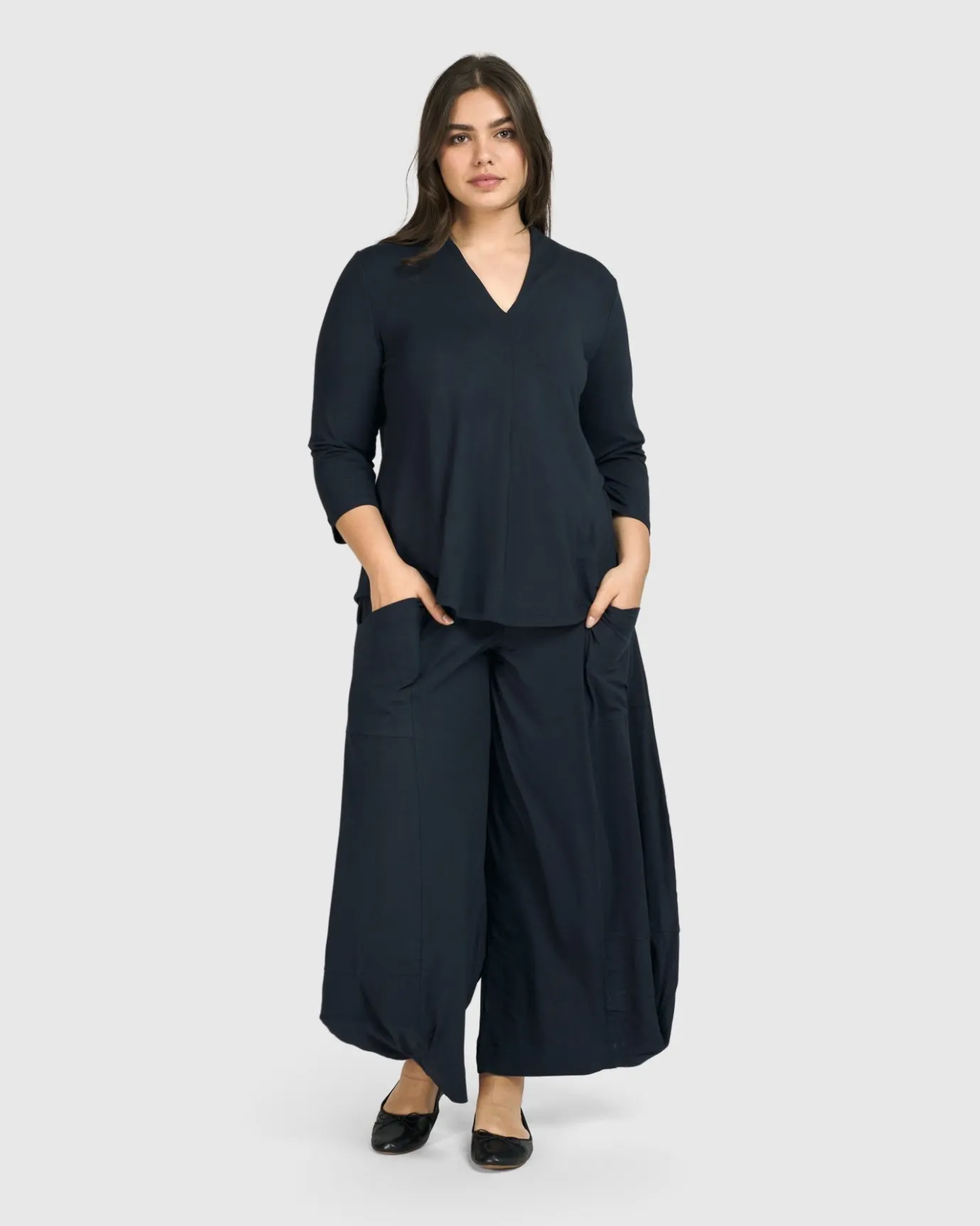 Women Alembika Plus<Essential Punto Pockets Pants, Ocean