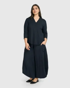 Women Alembika Plus<Essential Punto Pockets Pants, Ocean