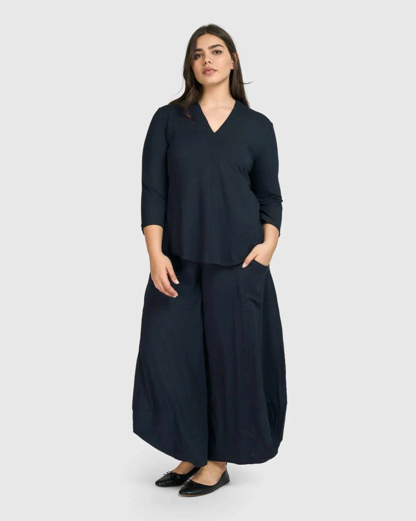 Women Alembika Plus<Essential Punto Pockets Pants, Ocean