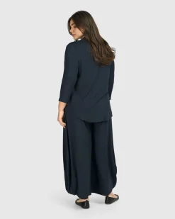 Women Alembika Plus<Essential Punto Pockets Pants, Ocean