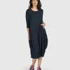 Women Alembika Dresses<Essential Relaxed Midi Dress, Ocean