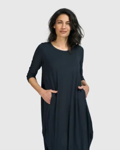 Women Alembika Dresses<Essential Relaxed Midi Dress, Ocean