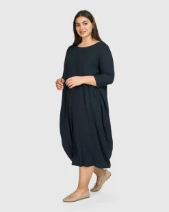 Women Alembika Dresses<Essential Relaxed Midi Dress, Ocean